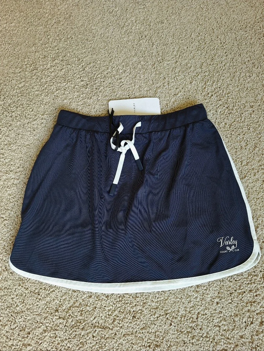 Varley Archer Mid Rise Pull On Athletic Skort 13.5 Navy Blue Nights Size Small - Picture 6 of 14
